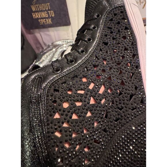 Coach Women's black grey Signature Ray Outline High Top Fashion Sneaker size 6B - Picture 6 of 15